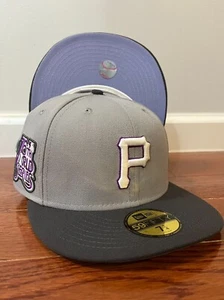 New Era Pittsburgh Pirates 76th World Series 59FIFTY Fitted Hat GRAY/ PURPLE UV - Picture 1 of 6
