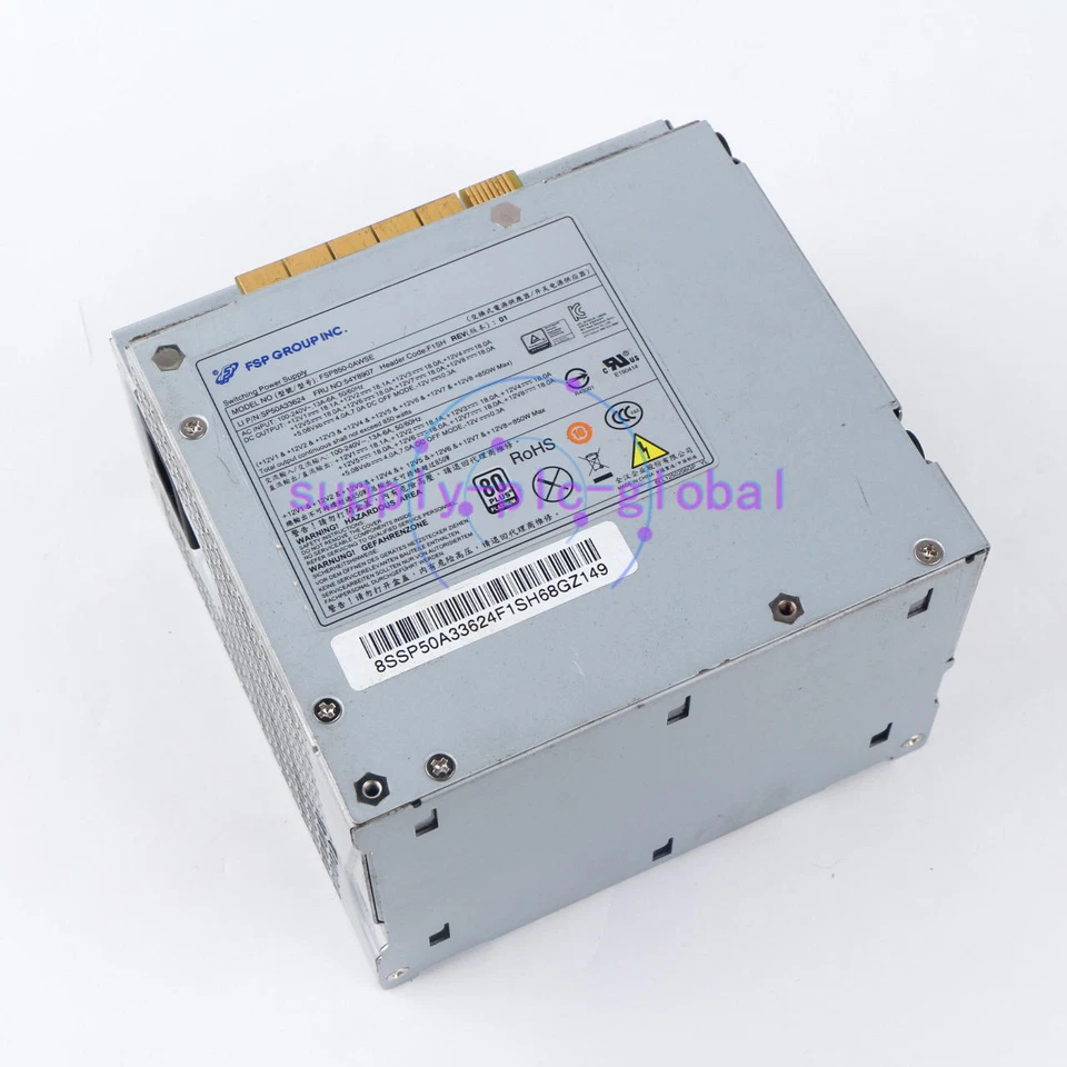 Netzteil für P500 510 P700 P710 FSP850-OAWSE Workstation 850W 54Y8907 - Bild 1 von 1