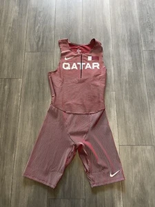 Nike Elite Pro QATAR Track & Field Singlet Speed Suit CI8902-611 Men Size Small - Picture 1 of 6