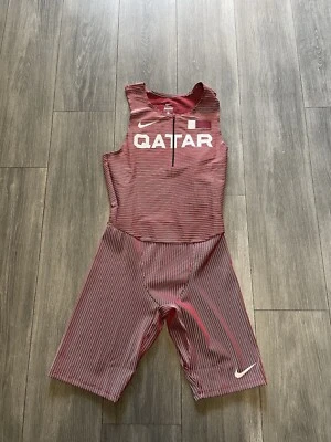 Nike Elite Pro QATAR Track & Field Singlet Speed Suit CI8902-611 Men Size Small - Image 1 of 4