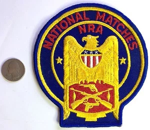 VINTAGE NRA NATIONAL RIFLE ASSOCIATION NAT. MATCHES EMBROIDERED PATCH  ~ NEW ~ - Picture 1 of 1