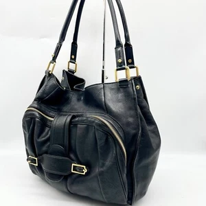 Auténtico bolso de mano Chloe herrajes dorados cuero negro 041056-27 Y2K - Imagen 1 de 24