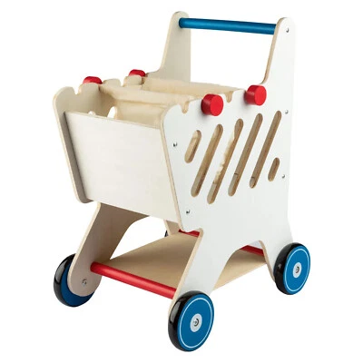 Kinder Einkaufswagen Holz Einkaufstasche Fördert Fantasie Kreativität Playtive