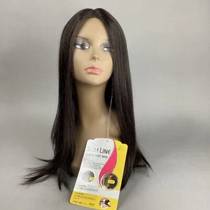 Slim Line SLW32 Wig #2 Darkest Brown Lace Part Heat Safe Synthetic Classic Cap - Picture 1 of 9