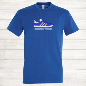 Leeds United Gazelle Football Marching on Together LUFC Top Trainer T Shirt - Picture 1 of 15