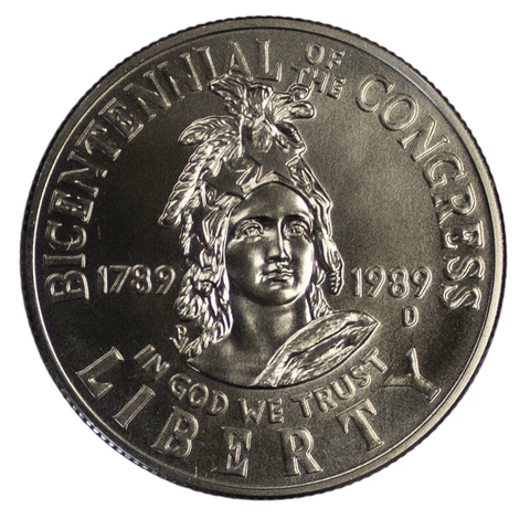 1989 Congressional Bicentennial BU Commemorative 50c Half dollar Cover