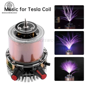 Mini Plasma Music Tesla Coil Arc Generator Artificial Lightning Bluetooth DC48V - Picture 1 of 23