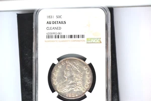 1831 Bust Half Dollar- NGC AU Details.  Cleaned.  Nice High End AU. - Picture 1 of 4