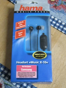 HAMA - HEADSET " MUSIC X-10 " für SAMSUNG - in neuwertigem Zustand - noch in OVP - Zdjęcie 1 z 3