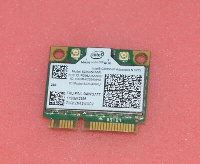 Intel Centrino Advanced-N 6235ANHMW WIFI Half Mini PCI-E Card Dell Bluetooth 4.0 - Image 1 of 3