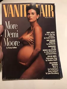 Vanity Fair August 1991 Demi Moore schwanger auf Cover Václav Havel Saddam Hussein - Bild 1 von 8