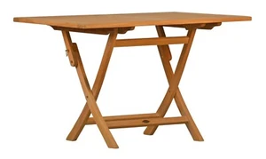 Teak Klapptisch rechteckig Brighton (bis zu 120 x 80 cm) Klappbar Tisch Garten - Bild 1 von 12