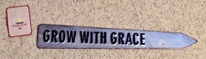 Red Shed Grow With Grace Metal Wall Sign Plaque New Pointing Arrow Shape - Picture 1 of 2
