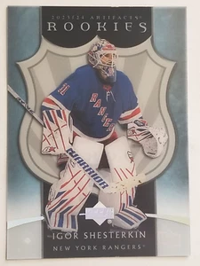 Igor Shesterkin 2023-24 UD Artifacts #CCRR-18 Clear Cut Retro Rookie - Rangers - Picture 1 of 2