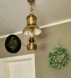 Schiffslampe,Petroleumlampe,Messing,gold - Bild 1 von 1