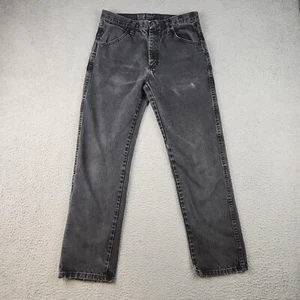 Rustler Jeans Mens 31x30 Black Straight Leg Denim Rugged Dark Wash Fade Grunge - Picture 1 of 10