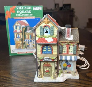 Caldor Village Square Collectibles Porcelain "Flower Shoppe" with Original Box - Picture 1 of 7