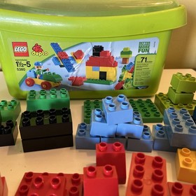 2007 Lego Duplo #5380 71 Piece Tub Building Blocks Set Complete 
