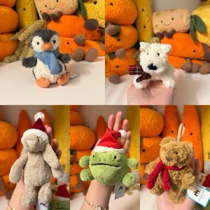 Jellycat Ornaments Bundle (5 pcs): Penguin, Dog, Bunny, Frog, Bear NEW RETIRED - Picture 1 of 12