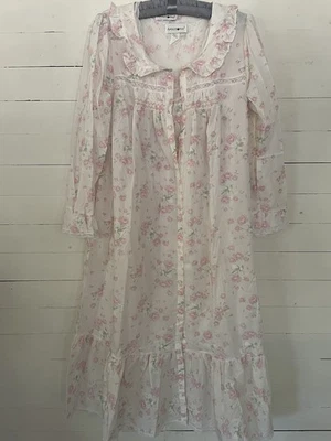 Conjunto de camisola e roupão vintage Apostrophe rosa 2 peças com detalhe batido tamanho M - Imagem 1 de 4