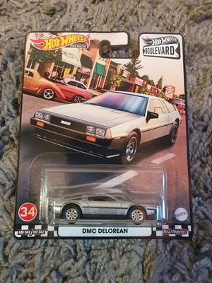 Hot Wheels Premium Boulevard Real Riders DMC Delorean Car #34 1:64 Diecast