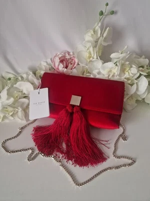 Ted Baker Karly Velvet Brokade Tassel Shoulder Bag New with Tags & Dust Bag - Image 1 of 4