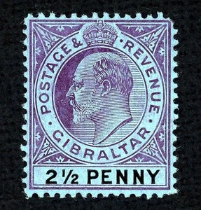 Stamp Gibraltar, Scott # 54 Mint VLH - Picture 1 of 2