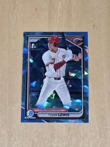Tyson Lewis 2024 Bowman Draft Chrome 1st Bowman Sapphire. Reds - Picture 1 of 2
