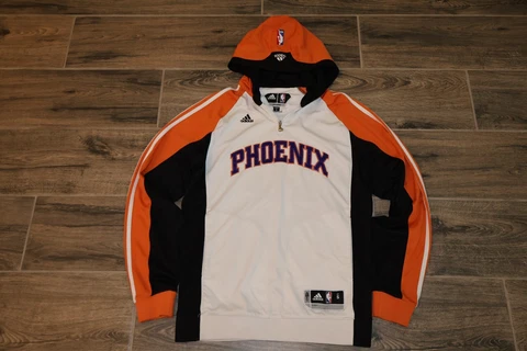 Authentic NBA Basketball Adidas Phoenix Suns Hoodie Sweatshirt Team Issue S Rare Cover