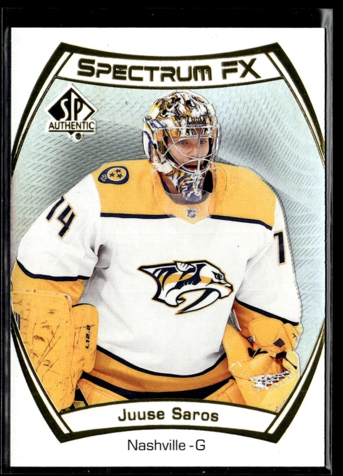 2021-22 Sp Authentic spectrum FX Juuse Saros #S-31 H7R2G - Image 1 of 2