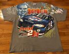 Vintage NASCAR All Over Print T-Shirt XXL 2XL 90s Rusty Wallace #2 Fueled 2 Win