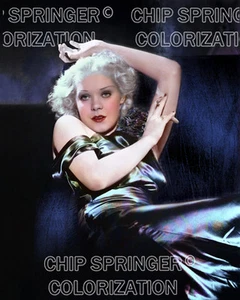 ALICE FAYE IN SEXY BLUE SPOTLIGHT 8X10 BEAUTIFUL COLOR PHOTO BY CHIP SPRINGER - Picture 1 of 1