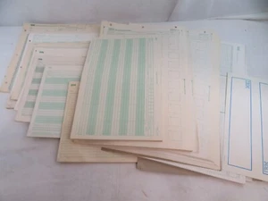 Vintage IBM Print Chart Forms Mixed Lot - Picture 1 of 6