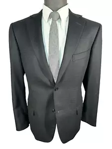 ERMENEGILDO ZEGNA Mens Black Plaid CASHGORA ANGORA Sport Coat Blazer Jacket 40R - Picture 1 of 8