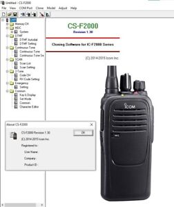 ICOM CS-F2000 PROGRAMMING & CLONE SOFTWARE for IC-F2000 IC-F2000D **Bundle**