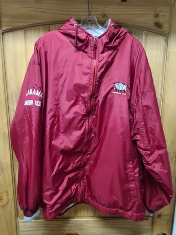 Team Apparel Size L/XL Alabama Crimson Tide Jacket Coat Hood Mens Roll Tide READ Cover