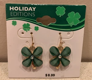 St. Patrick's Day Irish Shamrocks 1” Earrings. NEW - Picture 1 of 2