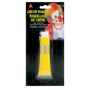 Paquete de 12 disfraces de Halloween tubo facial y corporal no tóxicos amarillo 1 OZ maquillaje en crema - Imagen 1 de 2