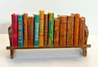 Vintage Dollhouse Miniatures Rack of 13 Books *not real books*