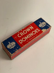 Crown Dominos The Embossing Co. 1940 Vintage Set Complete Game Slip - Picture 1 of 3