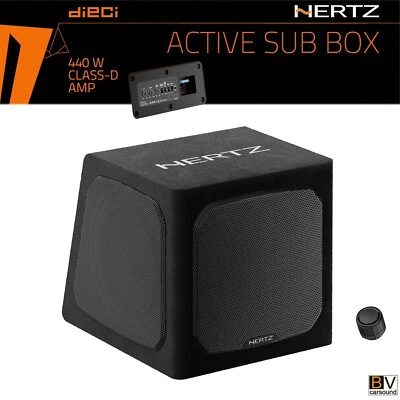 NEU! Aktiv Subwoofer HERTZ Dieci DBA 201 Bassbox 20cm 200mm 8" 32-400Hz 220WRMS - Bild 1 von 4