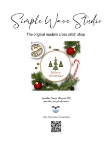 Merry Christmas Tree Holiday Counted Cross Stitch Kit - Picture 1 of 2