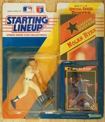 Starting Lineup 1992 Edition Kenner Toy Baseball Player NOLAN RYAN Poster Series Cover