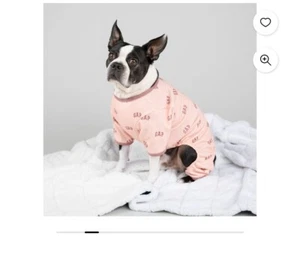 Haustier Hund Welpe Katze Pyjama klassisch kultig Gap Logo Pyjama Pullover rosa Medium - Bild 1 von 8