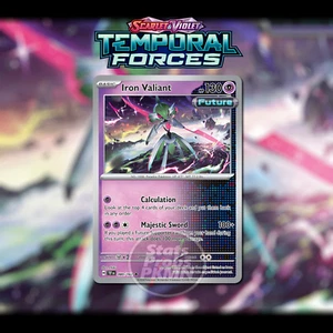 Iron Valiant 080/162 Temporal Forces Holo Rare Pokemon Card NM - Picture 1 of 2