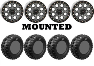 Kit 4 GBC Kanati Mongrel 27x9-14/27x11-14 on System 3 SB-7 Beadlock Gray POL - Picture 1 of 5