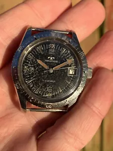 Orologio subacqueo uomo vintage Technos Pre-Sky Diver 37mm svizzero - Foto 1 di 11