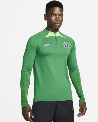 Mens Small Official Nike Nigeria Strike Dri-FIT Knit Soccer Drill Top DH6458-302 Cover