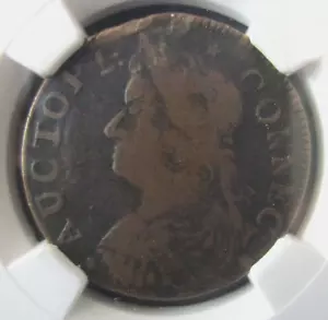 1787 Draped Bust Left Connecticut Colonial Coin NGC Fine Details damaged - Picture 1 of 4