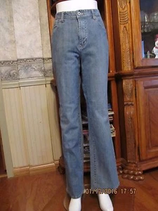 "CHICO'S PLATINUM" WASHABLE COT/SPAN 5 POCKET BLUE JEANS-SZ 1.5 (30"W X 30"L) - Picture 1 of 12